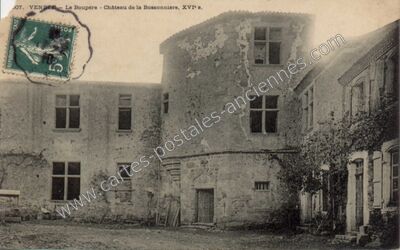 Carte postale ancienne Château de la Bossonnière, XVI° s — Le Boupère (Vendée)