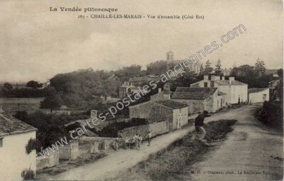 Carte postale ancienne La Vendée pittoresque - Vue d'ensemble (Côté Est) — Chaillé-les-Marais (Vendée)