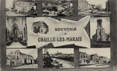 Carte postale ancienne Souvenir — Chaillé-les-Marais (Vendée)