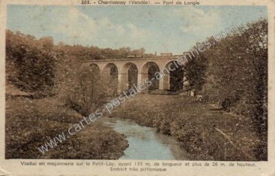 Carte postale ancienne Pont de Langle — Chantonnay (Vendée)