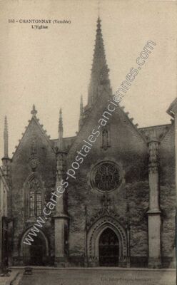 Carte postale ancienne L'Eglise — Chantonnay (Vendée)