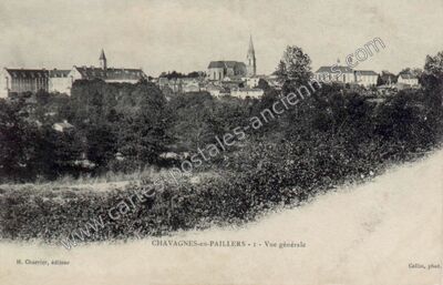 Carte postale ancienne Vue générale — Chavagnes-en-Paillers (Vendée)