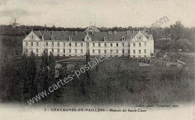 Carte postale ancienne Maison du Sacré-Cœur — Chavagnes-en-Paillers (Vendée)