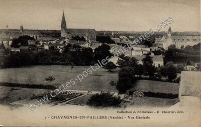 Carte postale ancienne Vue Générale — Chavagnes-en-Paillers (Vendée)
