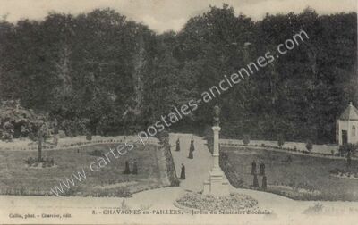 Carte postale ancienne Jardin du Séminaire diocésain — Chavagnes-en-Paillers (Vendée)