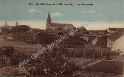 Carte postale ancienne Vue d'ensemble — Chavagnes-en-Paillers (Vendée)