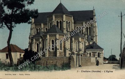 Carte postale ancienne L'Eglise — Challans (Vendée)