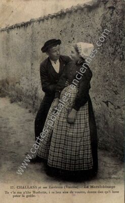 Carte postale ancienne Le Maraîchinage — Challans (Vendée)