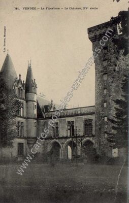 Carte postale ancienne Le Château — La Flocellière (Vendée)