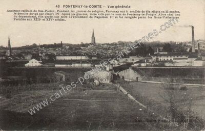 Carte postale ancienne Vue générale — Fontenay-le-Comte (Vendée)