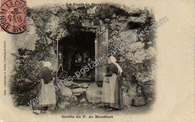 Carte postale ancienne Grotte du P — Mervent (Vendée)