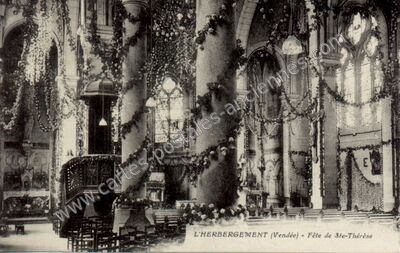 Carte postale ancienne Fête de Ste-Thérèse — L'Herbergement (Vendée)