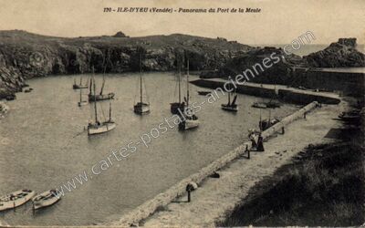 Carte postale ancienne Panorama du Port de la Meule — L'Île-d'Yeu (Vendée)