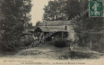 Carte postale ancienne Le Moulin de Moinet à Pareds — La Jaudonnière (Vendée)
