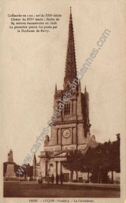 Carte postale ancienne La Cathédrale — Luçon (Vendée)