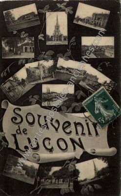 Carte postale ancienne Souvenir — Luçon (Vendée)
