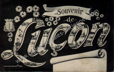 Carte postale ancienne Souvenir de Luçon — Luçon (Vendée)