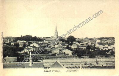 Carte postale ancienne Vue générale — Luçon (Vendée)