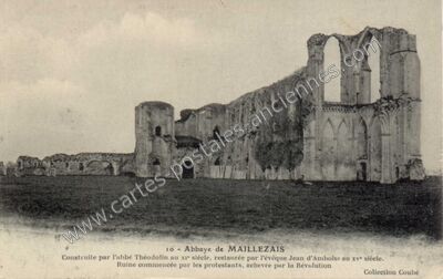 Carte postale ancienne Abbaye de MAILLEZAIS — Maillezais (Vendée)