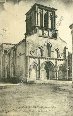 Carte postale ancienne L'Eglise — Maillezais (Vendée)