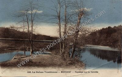 Carte postale ancienne La Suisse Vendéenne — Paysage sur la Vendée — Mervent (Vendée)