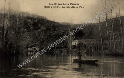 Carte postale ancienne Les Rives de la Vendée - Le Moulin à Tan — Mervent (Vendée)