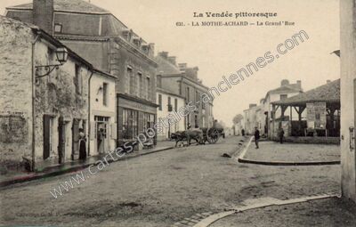 Carte postale ancienne La Grand'Rue — La Mothe Achard (Vendée)