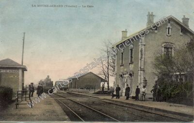 Carte postale ancienne La Gare — La Mothe Achard (Vendée)