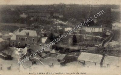 Carte postale ancienne Vue prise du clocher — Rocheservière (Vendée)