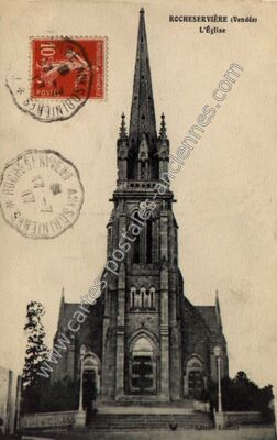 Carte postale ancienne L'Église — Rocheservière (Vendée)