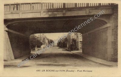 Carte postale ancienne Pont Morineau — La Roche-sur-Yon (Vendée)