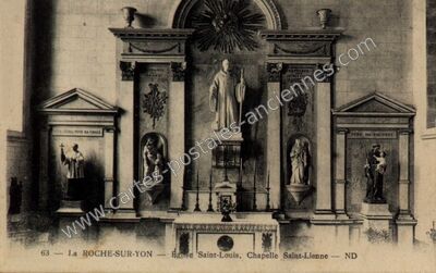Carte postale ancienne Eglise Saint-Louis, Chapelle Saint-Lienne — La Roche-sur-Yon (Vendée)