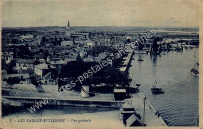 Carte postale ancienne Vue générale — Les Sables-d'Olonne (Vendée)