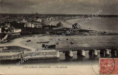 Carte postale ancienne Vue générale — Les Sables-d'Olonne (Vendée)