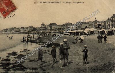 Carte postale ancienne La Plage - Vue générale — Les Sables-d'Olonne (Vendée)