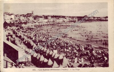 Carte postale ancienne La Plage — Les Sables-d'Olonne (Vendée)