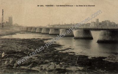 Carte postale ancienne La Jetée de la Chaume — Les Sables-d'Olonne (Vendée)