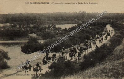 Carte postale ancienne Promenade à Anes dans la Forêt de la Rudelière — Les Sables-d'Olonne (Vendée)