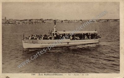Carte postale ancienne Le " Stylet " en rade — Les Sables-d'Olonne (Vendée)