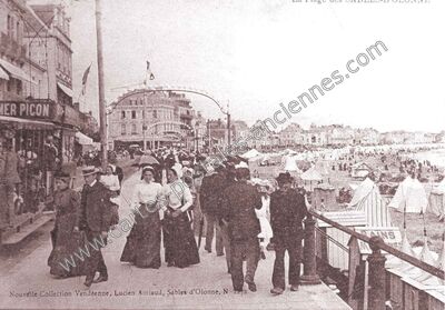 Carte postale ancienne La Plage — Les Sables-d'Olonne (Vendée)