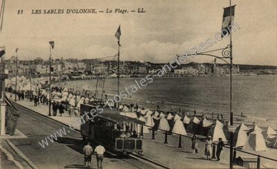 Carte postale ancienne La Plage — Les Sables-d'Olonne (Vendée)