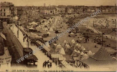 Carte postale ancienne Vue générale de la Plage — Les Sables-d'Olonne (Vendée)