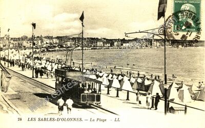 Carte postale ancienne La Plage — Les Sables-d'Olonne (Vendée)