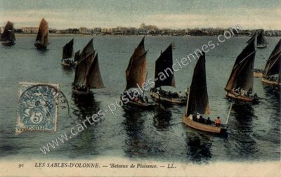 Carte postale ancienne Bateaux de Plaisance — Les Sables-d'Olonne (Vendée)