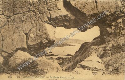 Carte postale ancienne La Roche Percée — Les Sables-d'Olonne (Vendée)