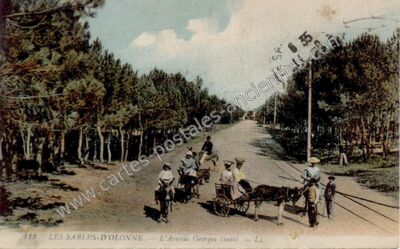 Carte postale ancienne L'Avenue Georges Godet — Les Sables-d'Olonne (Vendée)