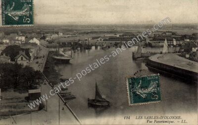 Carte postale ancienne Vue Panoramique — Les Sables-d'Olonne (Vendée)