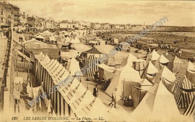Carte postale ancienne La Plage — Les Sables-d'Olonne (Vendée)