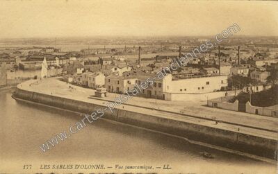 Carte postale ancienne Vue panoramique — Les Sables-d'Olonne (Vendée)