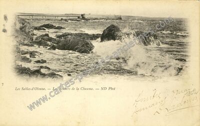 Carte postale ancienne Les Rochers de la Chaume — Les Sables-d'Olonne (Vendée)